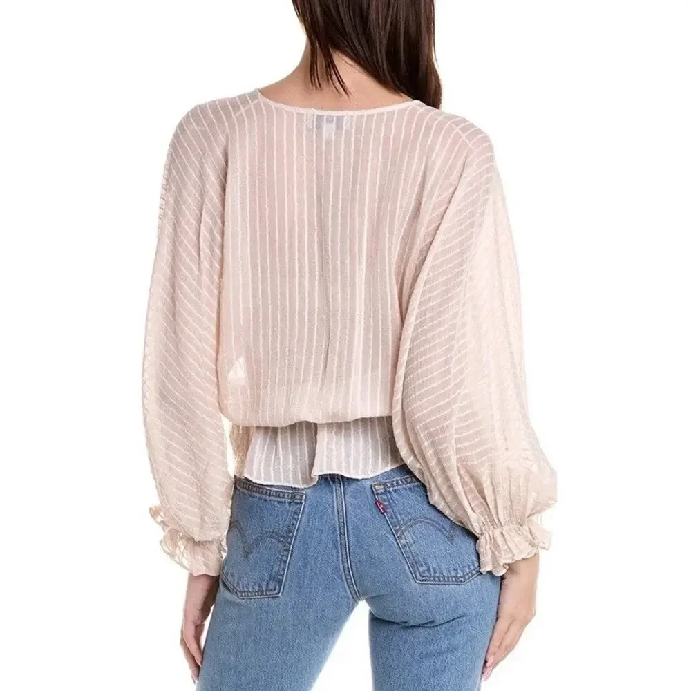 We Are Kindred Aurora Blouse Women's gauzy blouse soft girl sz 0 aussie - Picture 2 of 12